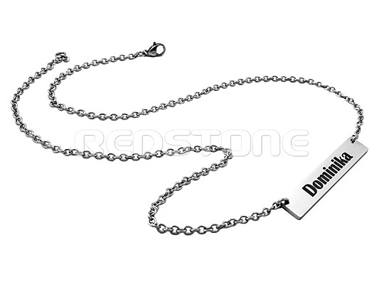 Náhrdelník z chirurgickej ocele s príveskom a gravírovaním